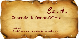 Csernák Annamária névjegykártya