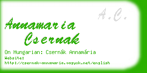 annamaria csernak business card