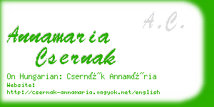 annamaria csernak business card